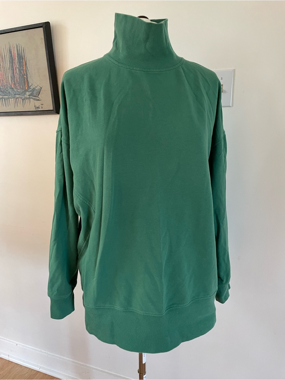 Hyba Jade Green Cotton Sweatshirt